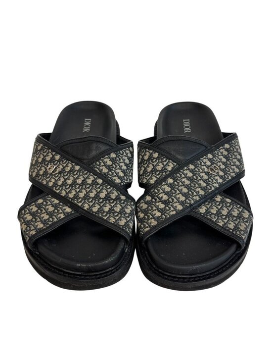 Dior Slide Shower CD Logo Oblique Jacquard Sandals